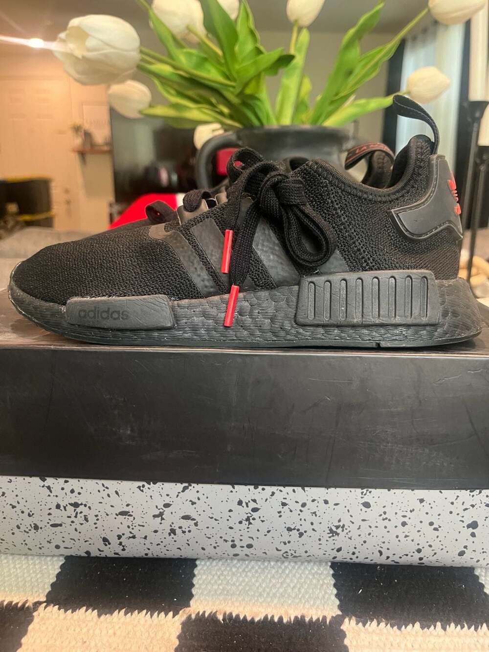 Adidas NMD_R1 Black and Red Sneakers